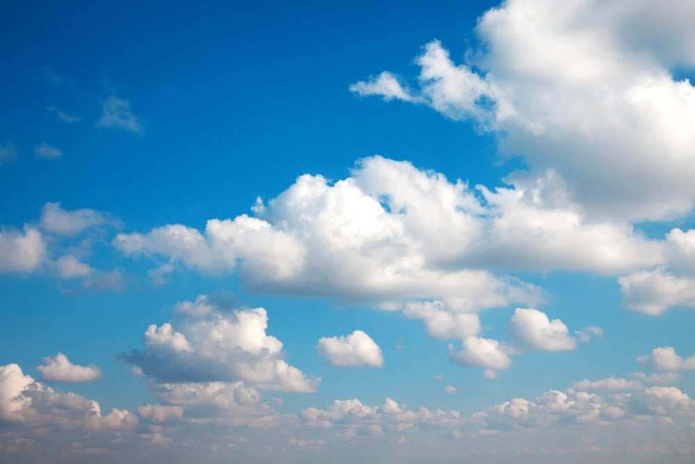 Blue sky with white clouds