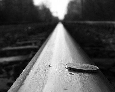 Coin on Railway Track