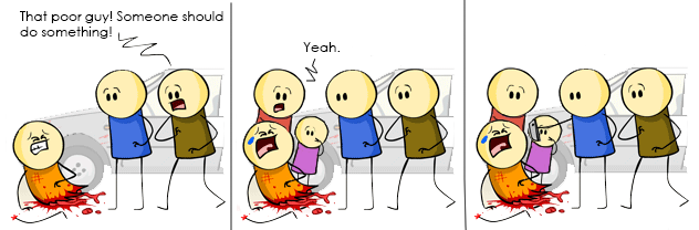 why we fail to help victims when we re in a crowd science abc