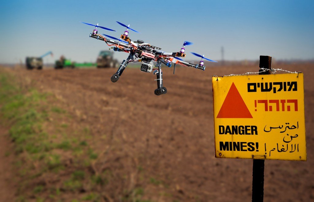 Os drones podem detectar minas enterradas por baixo do solo?