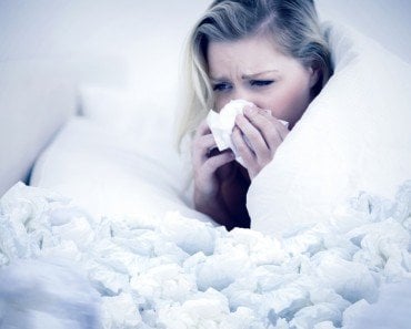 Girl Suffering from Cold