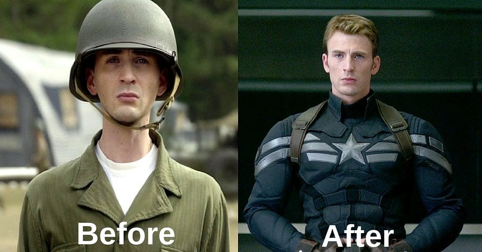 Image result for captain american before and after