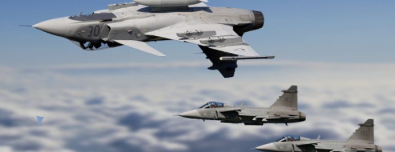 Fighter jet flying upside down