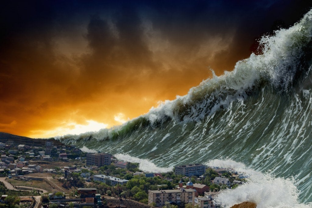 Inundação universal tsunami apocalipse