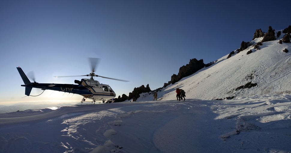Helicóptero, salvamento, montanhas