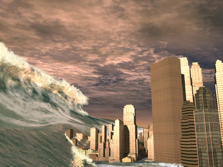 Tsunami wave vs regular wave