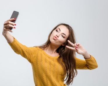 a girl taking a selfie