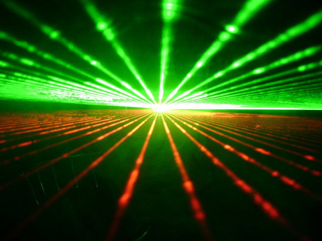 Green & Red laser beam