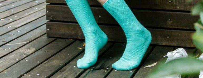 Socks wearing feet