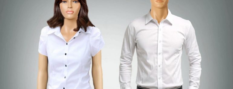 Man woman clothes button