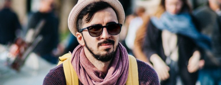 Man with Photochromic glass