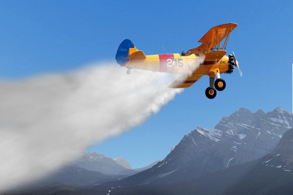 Cloud Seeding by plane