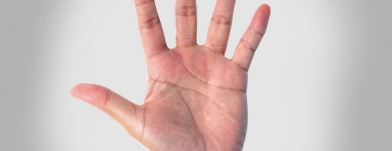 Hand palm lines hand