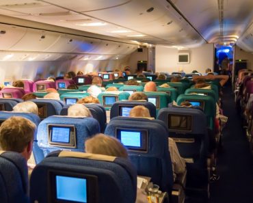 airplane passenger & airplane ceiling