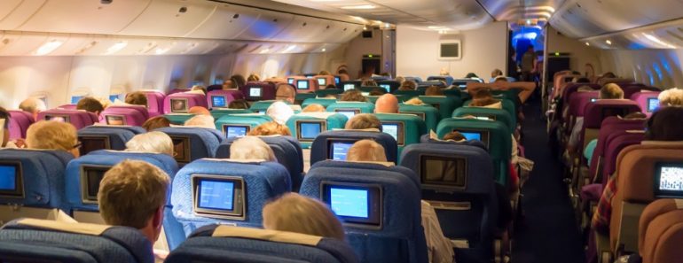 airplane passenger & airplane ceiling
