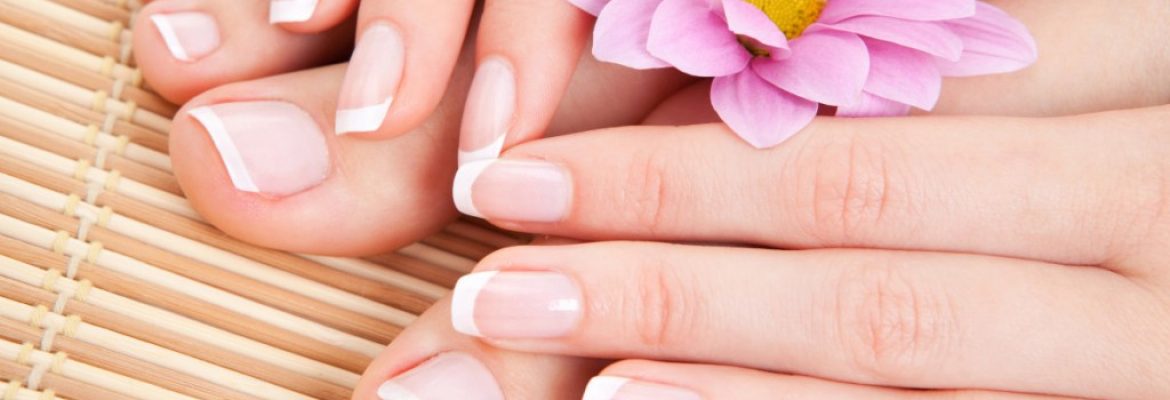 care for beautiful woman hand & toe nails