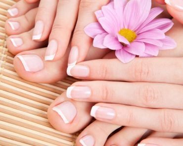 care for beautiful woman hand & toe nails