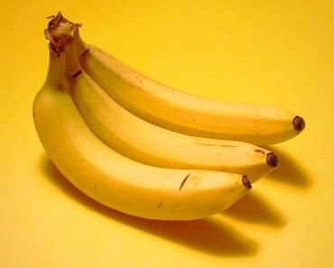 Banana with yellow background