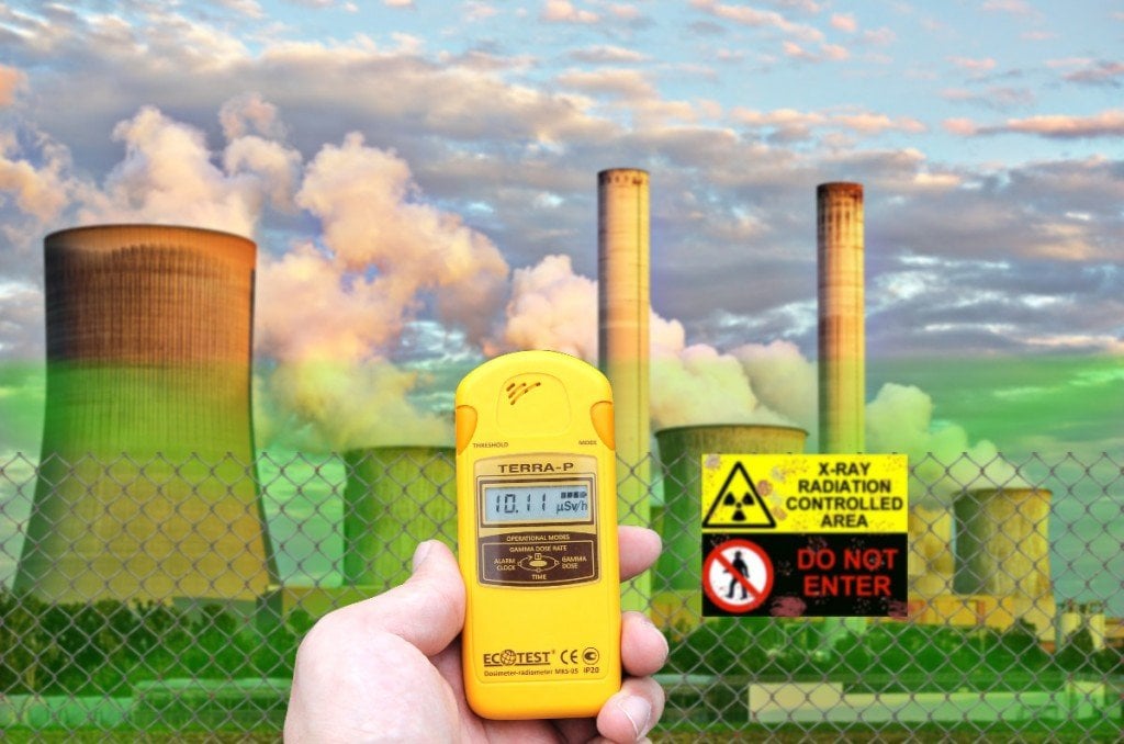 Restricted nuclear radiation area count in radiation counter machine