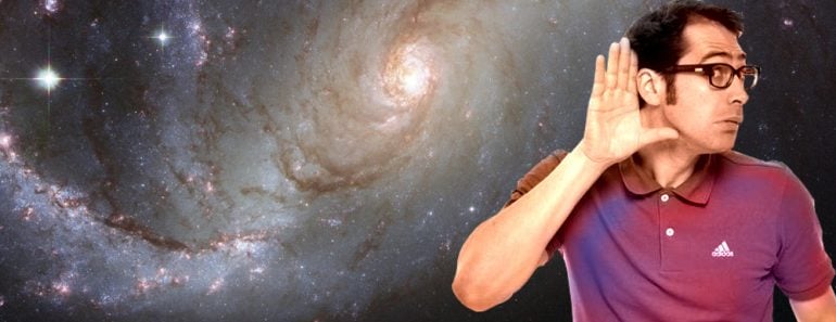 Man trying to listen space