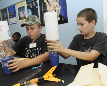 Children doing experiments