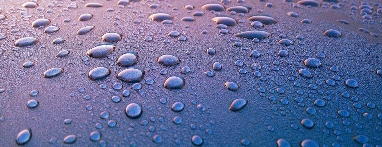 Humidity water drops on glass