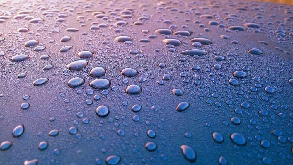 Humidity water drops on glass