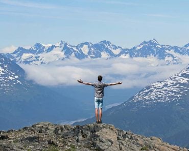 Man stading on mountain