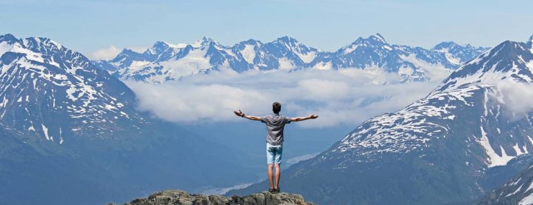 Man stading on mountain