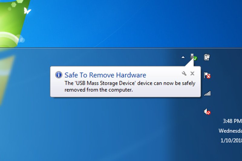 Safe to remove hardware.