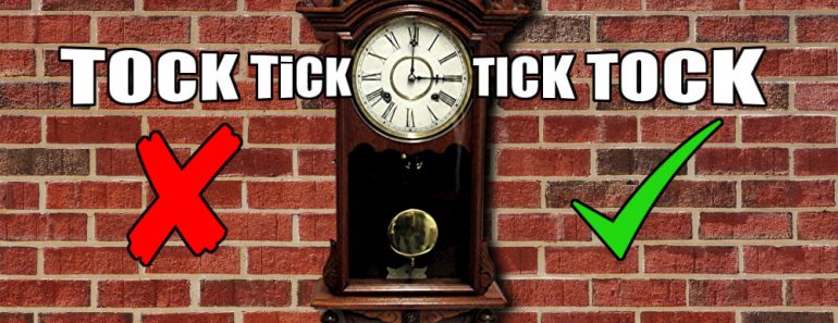 Wall clock with tock tick and tick tock