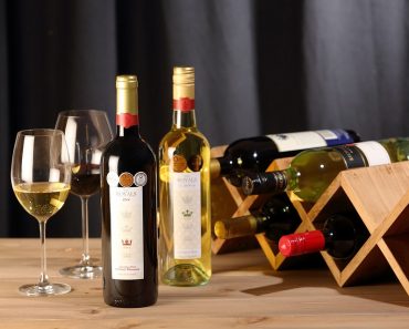 Wine in glass & bottles