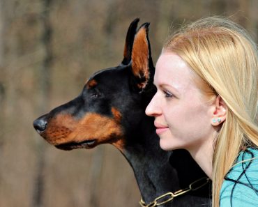 Woman & dog friends