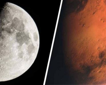 Moon & Mars Closeup