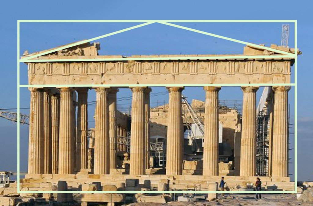 O Parthenon e Golden ratio
