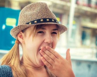 Beautiful girl Yawning