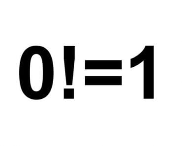 Factorial Of Zero Equal To One