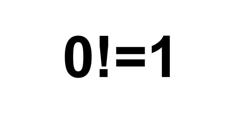 Factorial Of Zero Equal To One