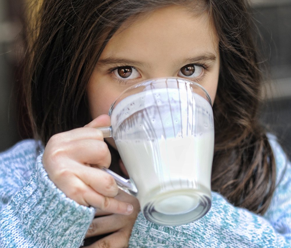 Child drinking milk