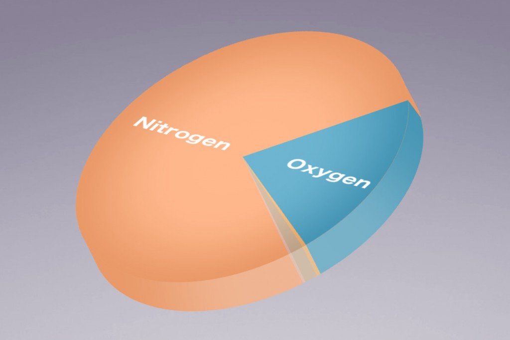 Gases nitrogen oxygen
