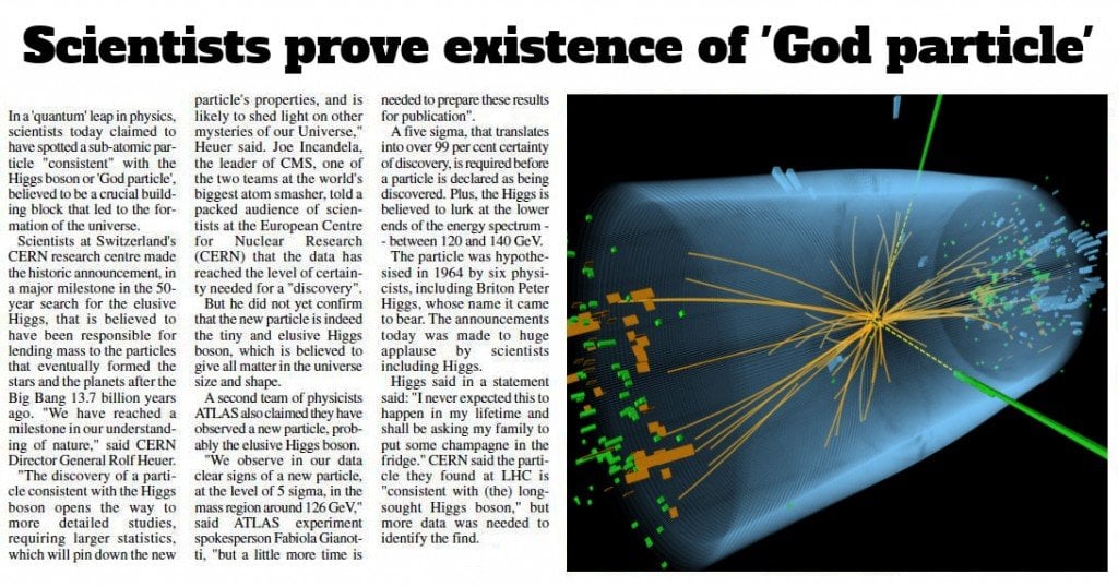 Jornal de partículas de Deus