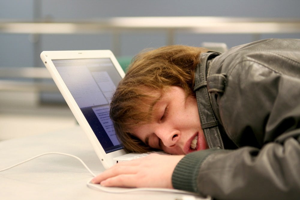 tired employee, worker sleeping on desk, frusted worker