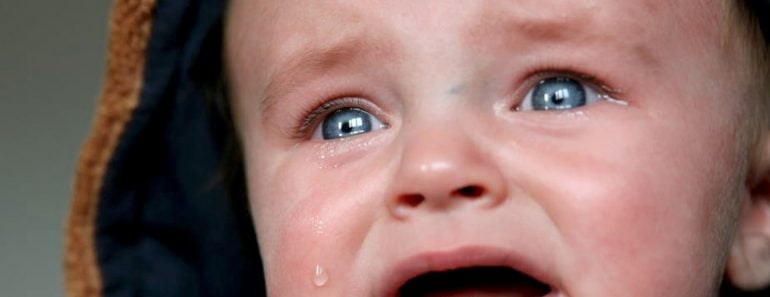 baby crying tears