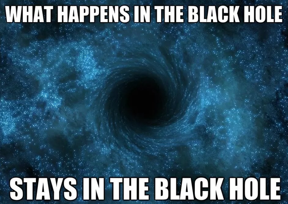 o que acontece no buraco negro