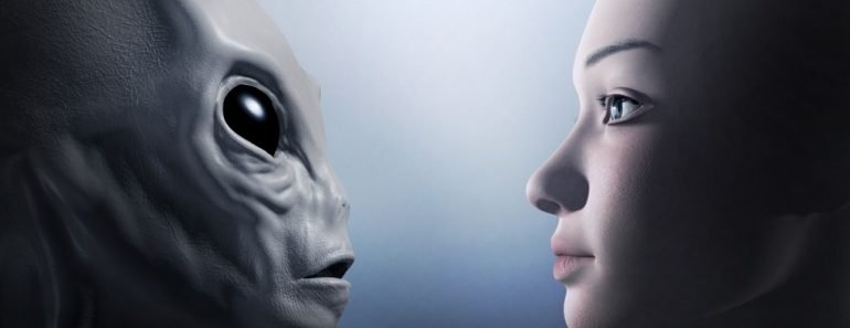 alien and human Illustration(First Step Studio)s