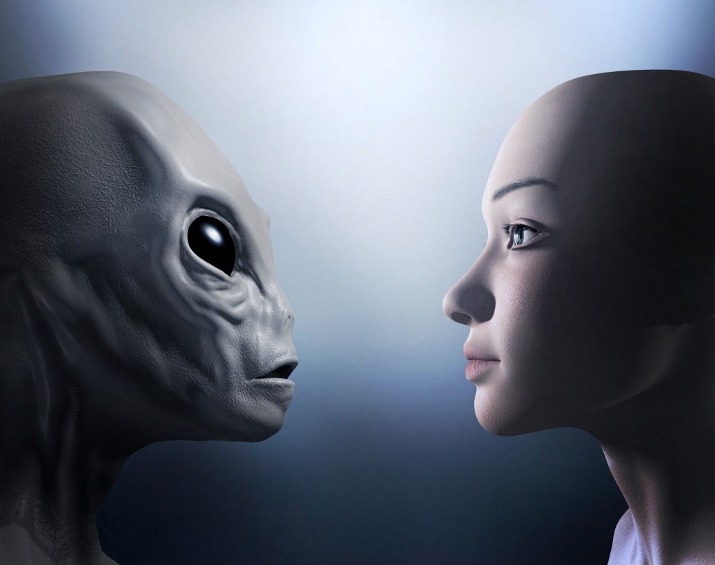 alien and human Illustration(First Step Studio)s