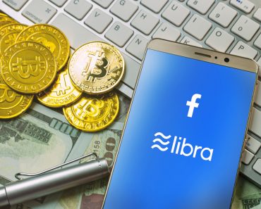 Bangkok Thailand 22 jun 2019 The Libra Facebook and bitcoin cryptocurrency for Libra Facebook content - Image( Niphon Subsri)s