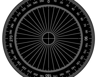 Protractor - Actual Size Graduation vector - Vector(attaphong)S