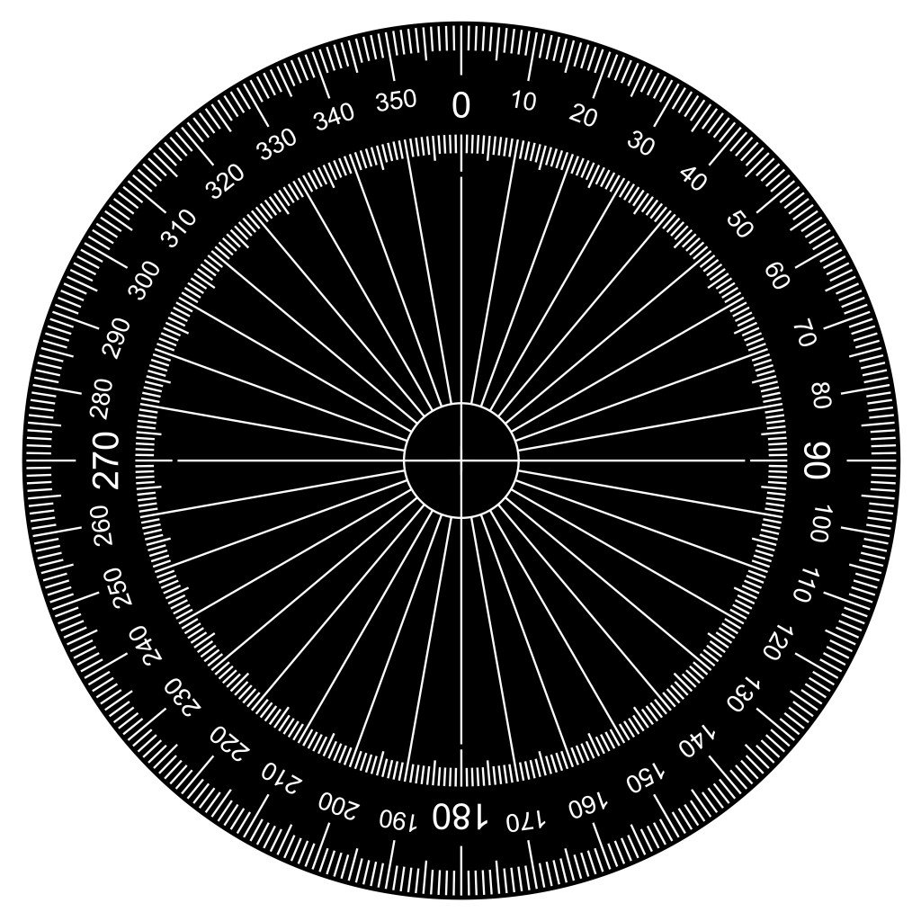 Protractor - Actual Size Graduation vector - Vector(attaphong)S