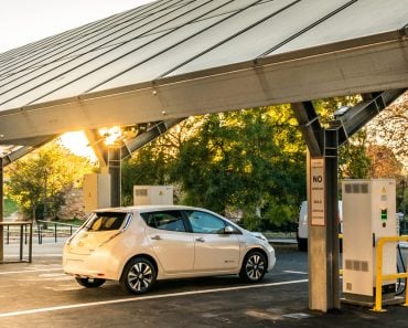 Car charging station for self-sufficient and first photovoltaic panels in Europe. it is also free( Juan Enrique del Barrio)s